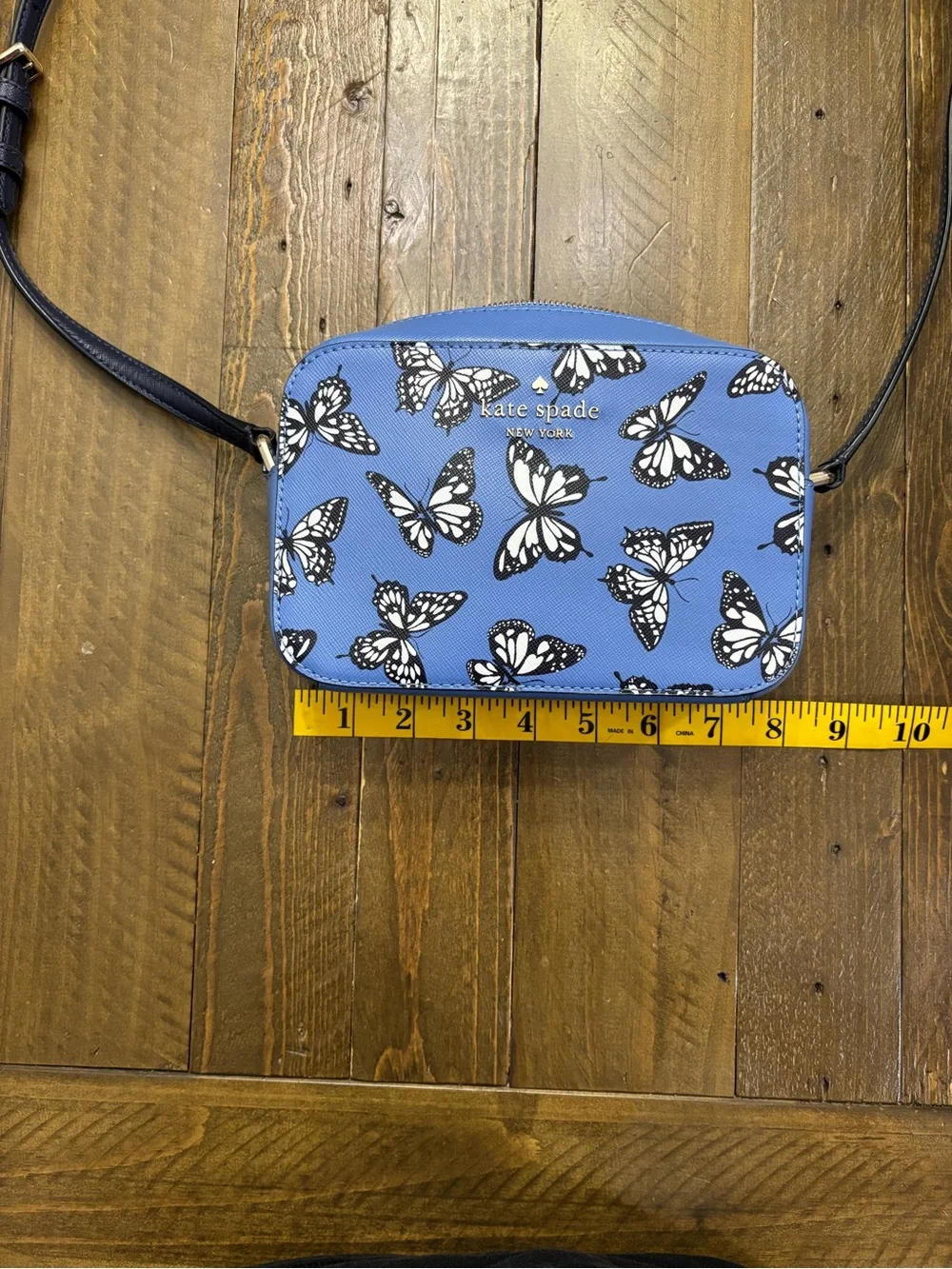 Kate Spade Staci Butterfly Sky Printed Mini Camera Crossbody